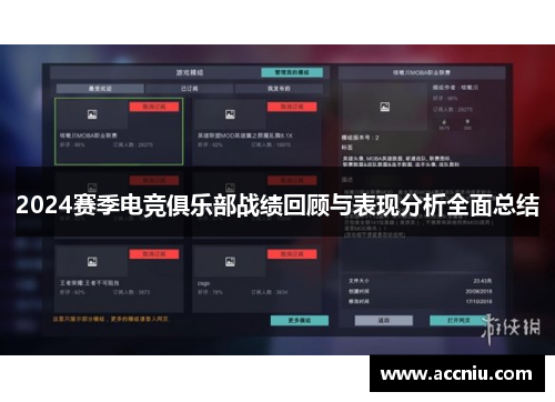 2024赛季电竞俱乐部战绩回顾与表现分析全面总结